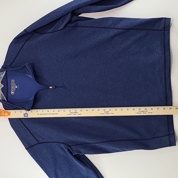 PEBBLE BEACH Blue Performance 1/4 Zip Long Sleeve Sweatshirt - Size XL - Picture 6 of 9